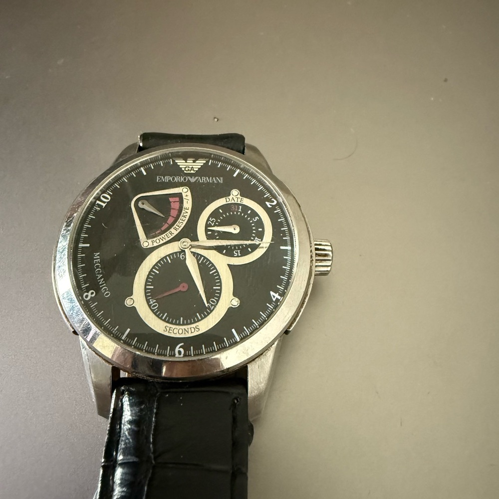 Emporio Armani Meccanico Watch AR4622 – Power Reserve, Date, Seconds Subdials